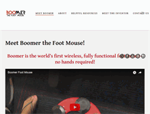Tablet Screenshot of boomerthefootmouse.com